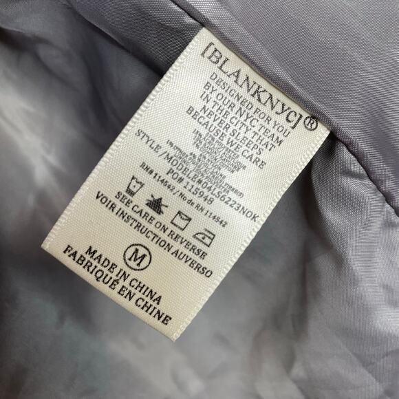 BlankNyc Cozy Gray Plaid Brushed Fleece Lined Shacket Shirt Jacket womens M new - Picture 12 of 13